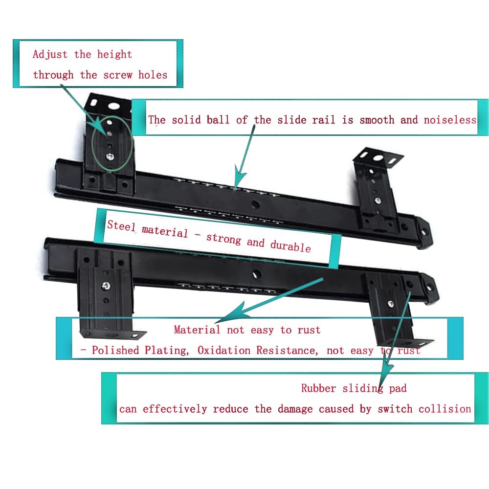 Sliding Under Desk Keyboard Tray Pull Out Extender Platform Drawer Metal