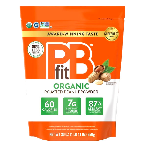 NEW PB FIT ORGANIC ROASTED PEANUT BUTTER POWDER 30 OZ. KOSHER EXP: 04/2027