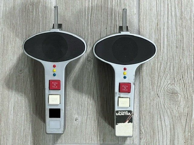 1979 VTG Battlestar Galactica Walki-Talki's - Untested