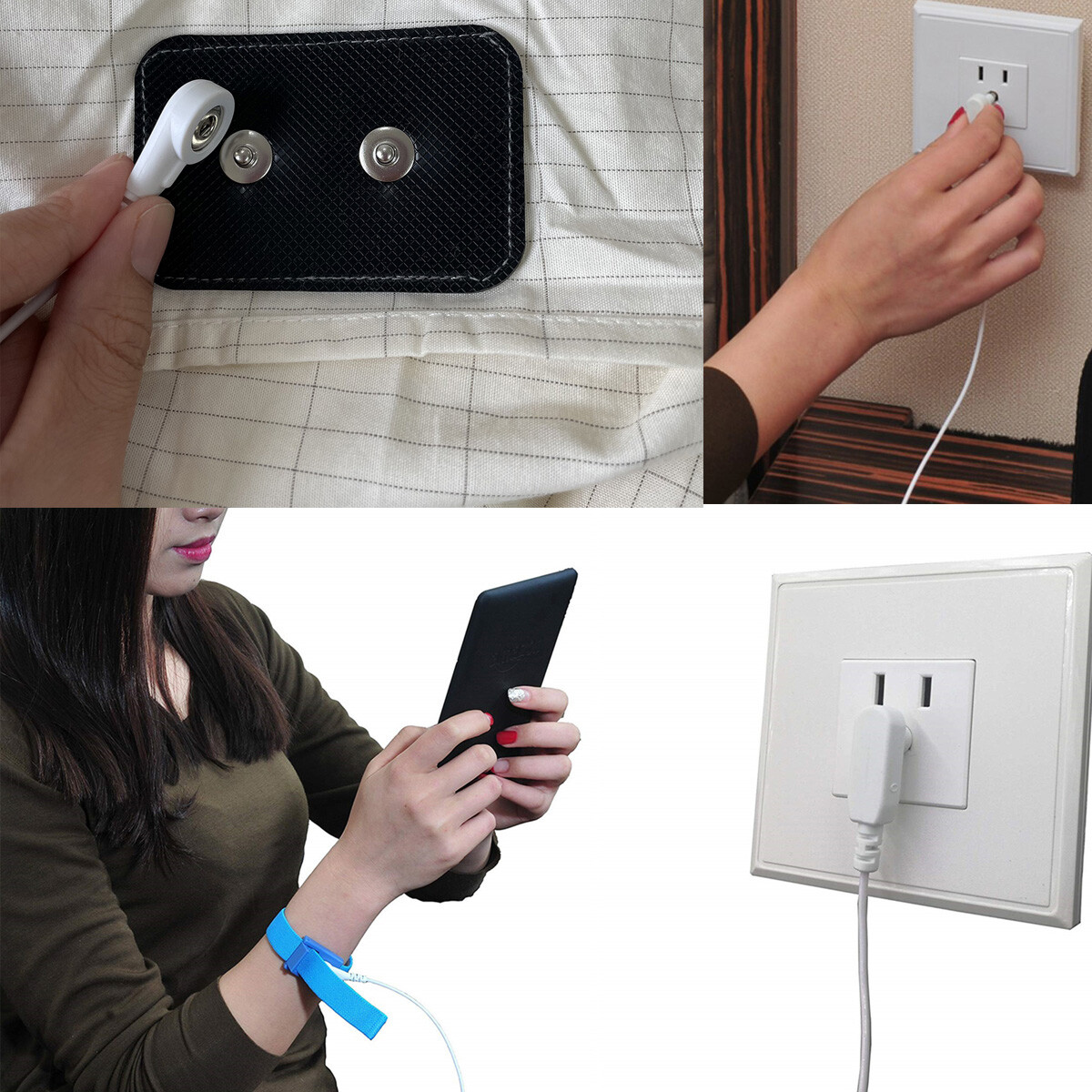 Fitted Grounding Sheets for Earthing Improved Sleep Conductive Pad Silver Fiber