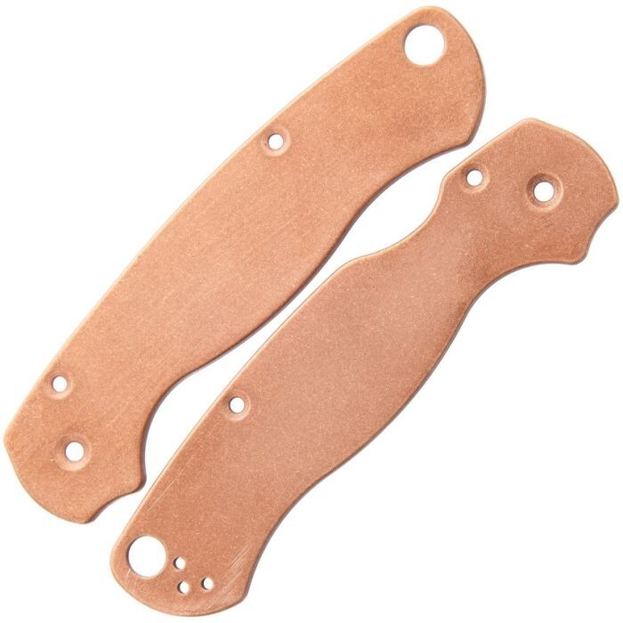 Flytanium Copper Handle Scales For Spyderco Paramilitary 2 Knife Stonewashed