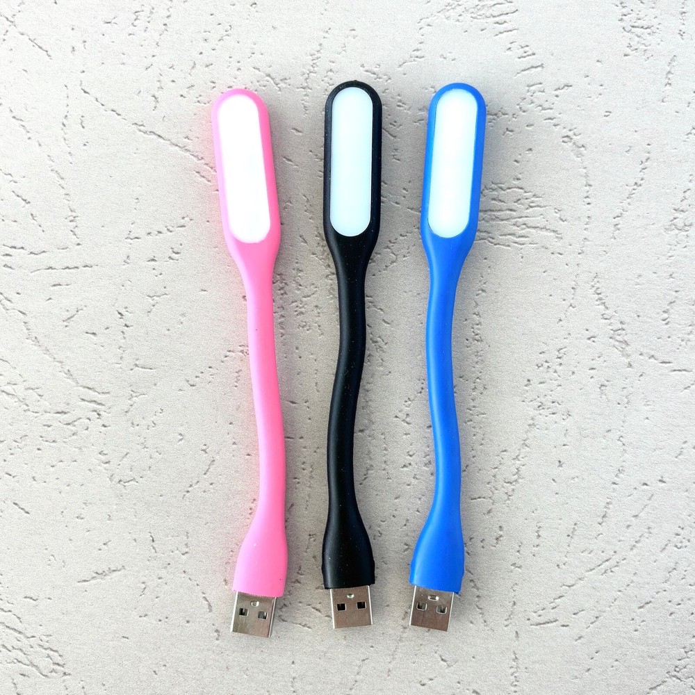USB Light Flexible - Black Blue Pink - 3 Pack
