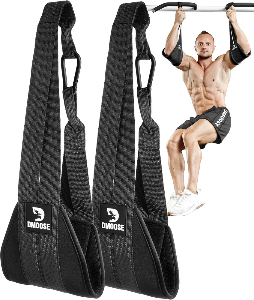 Hanging Ab Straps for Pull Up Bar & Core Strength Training - Soft Padded Exercis