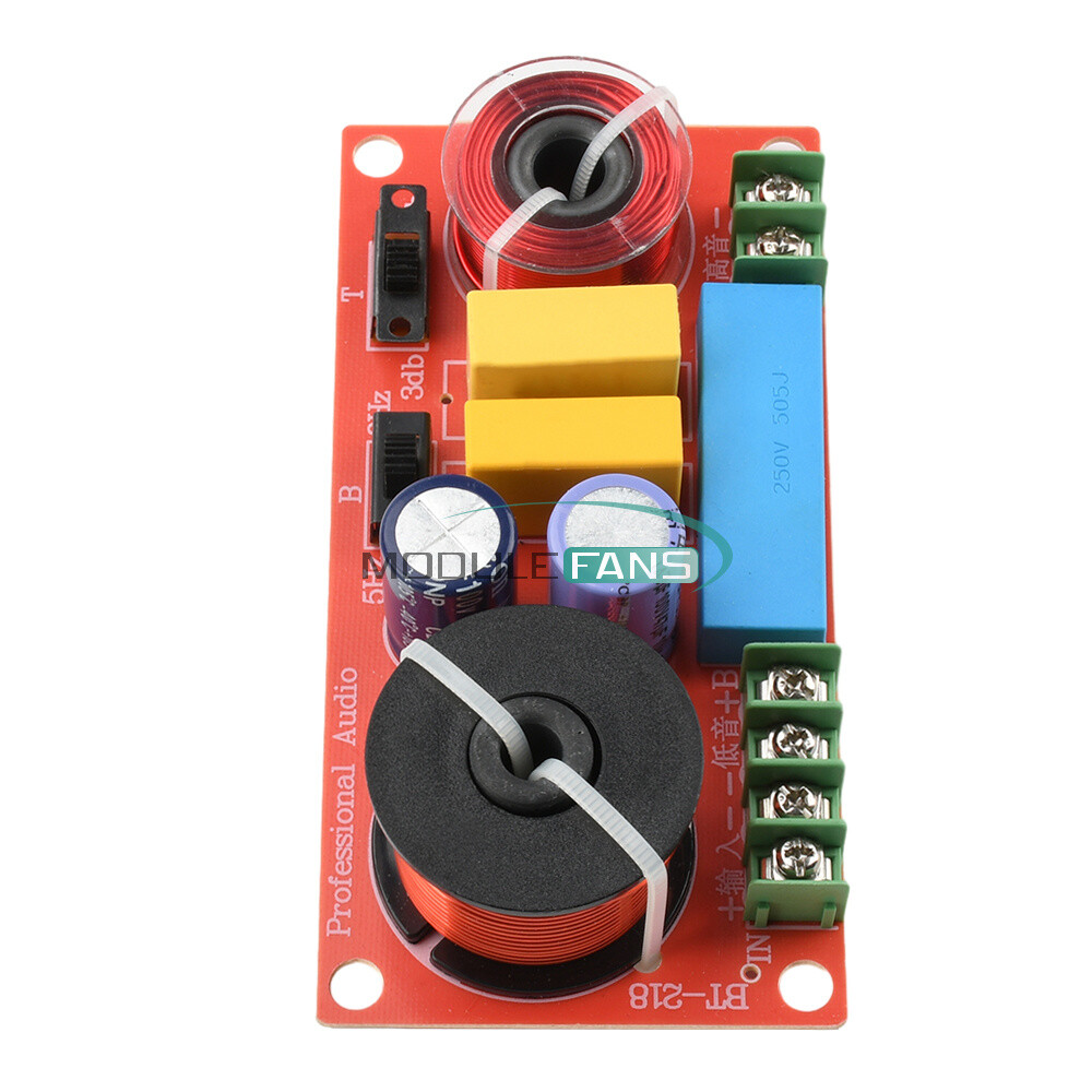 HiFi Bookshelf Speaker Crossover Adjustable 2-Way High Low Frequency Divider
