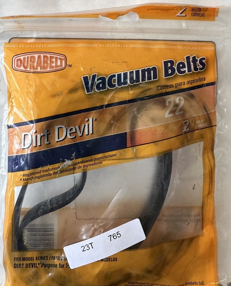 DIRT DEVIL VACUUM BELTS by DURABELT (67022) NEW