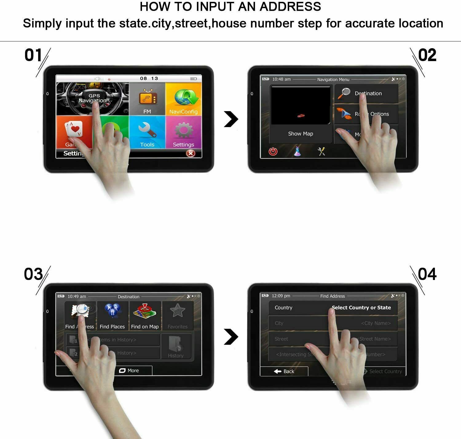 7 INCH Portable Truck Navigator CAR GPS Navigation 8GB 256MB free MAP US Canada