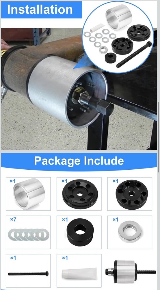 Bushing Installation Tool For Hendrickson Vantraax Narrow Bushing - S24736