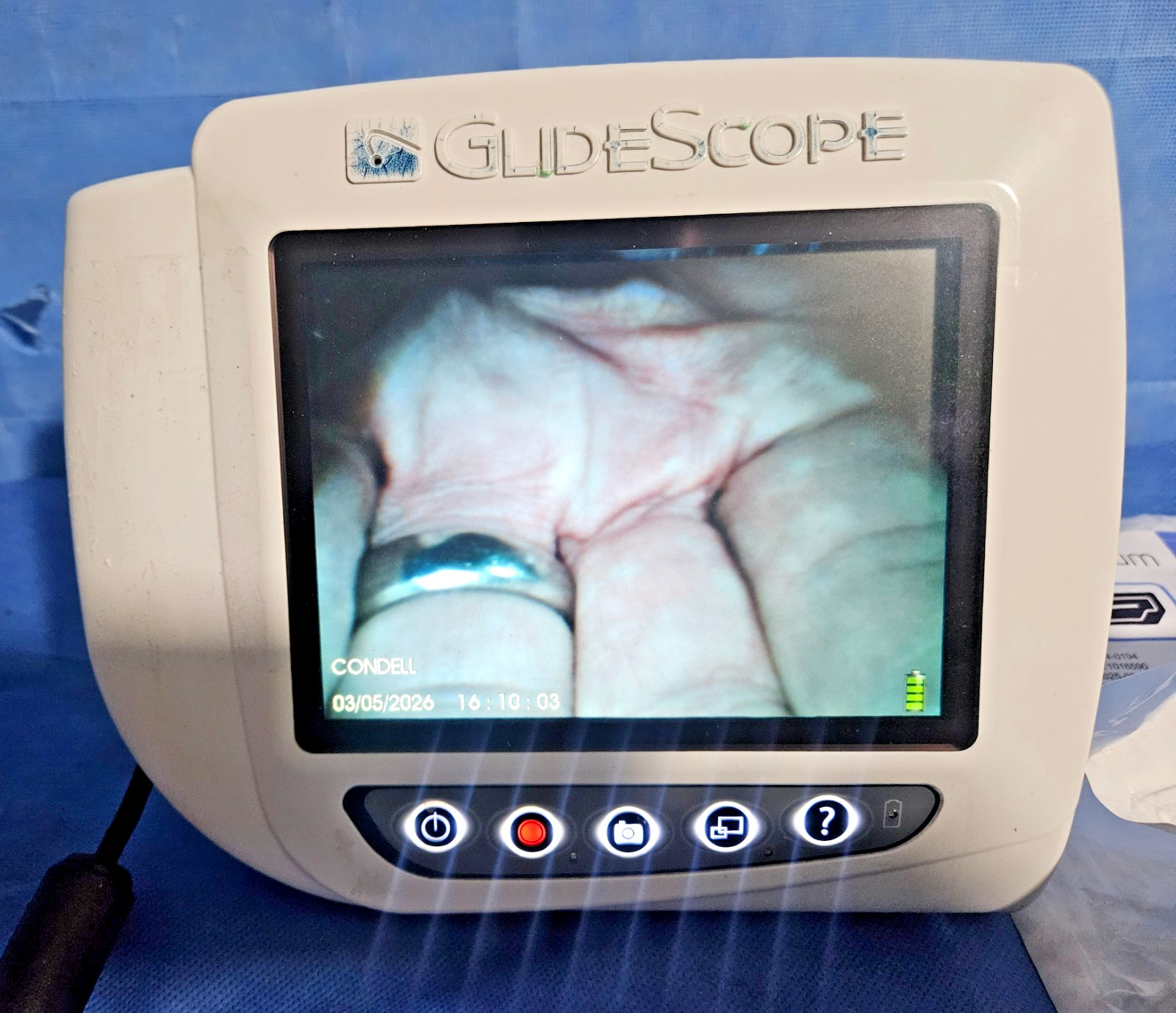 Verathon Glidescope Spectrum Smart Cable, 0800-0543, Needs Repair.