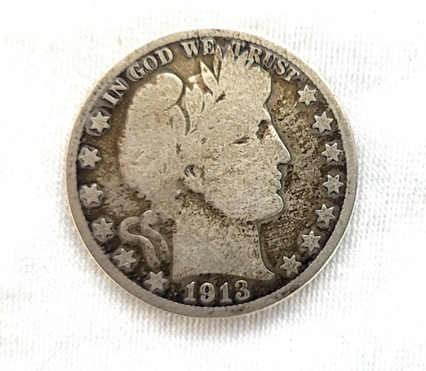1913 S Barber Half Dollar in Good Condition