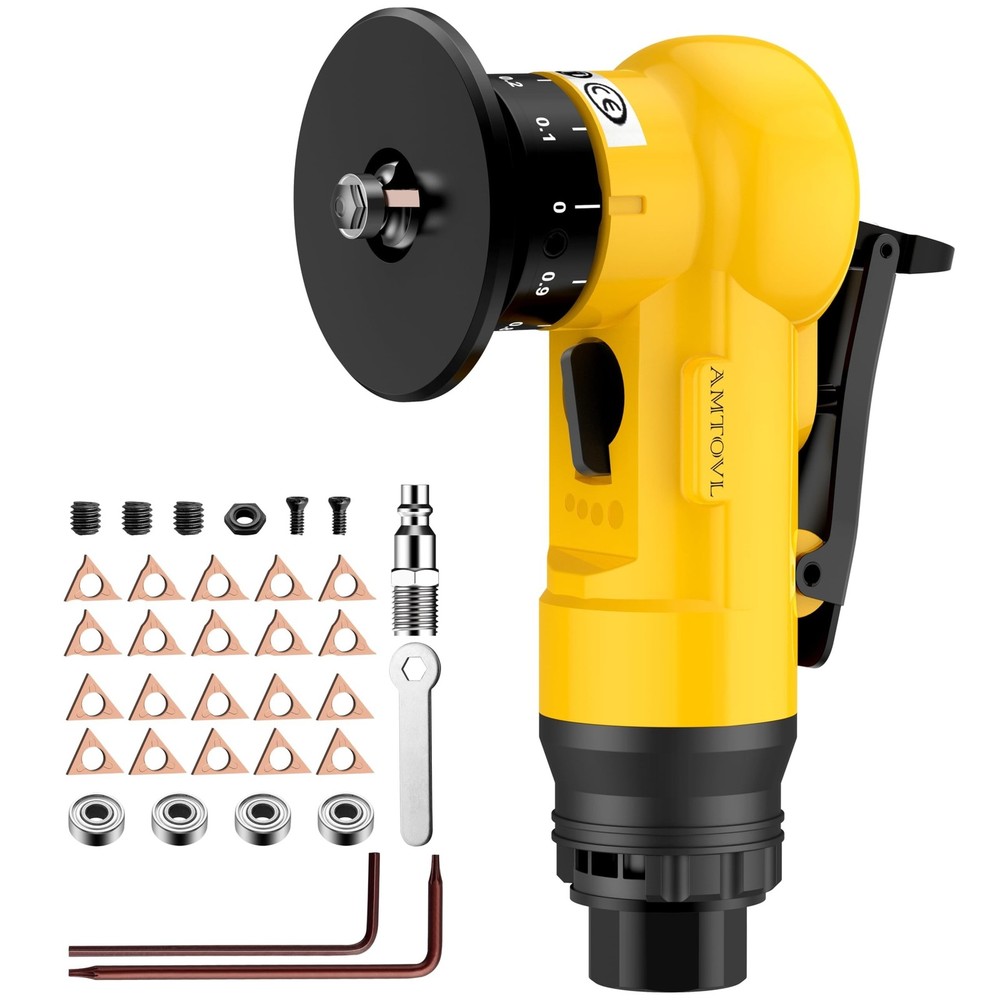 AMTOVL Pneumatic Chamfering Tool - Mini Air Chamfer Tool with 10 C-Angle & 10...