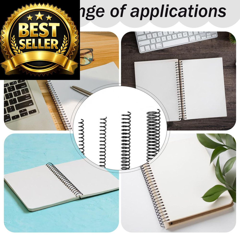 50 Pack Plastic Spiral Binding Coils 4:1 Pitch 50