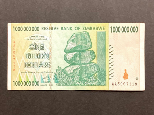 One Billion Zimbabwe Banknote - 2008, AA/AB