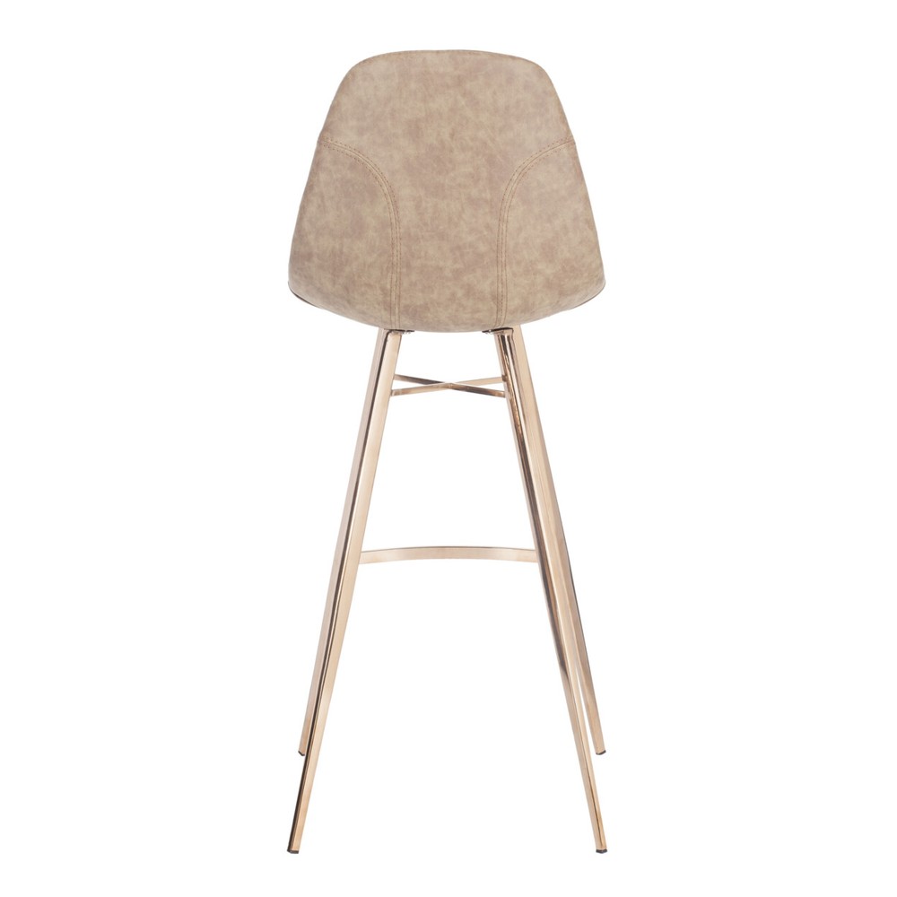 SAFAVIEH Mathison Bar Stool | Brown / Copper |