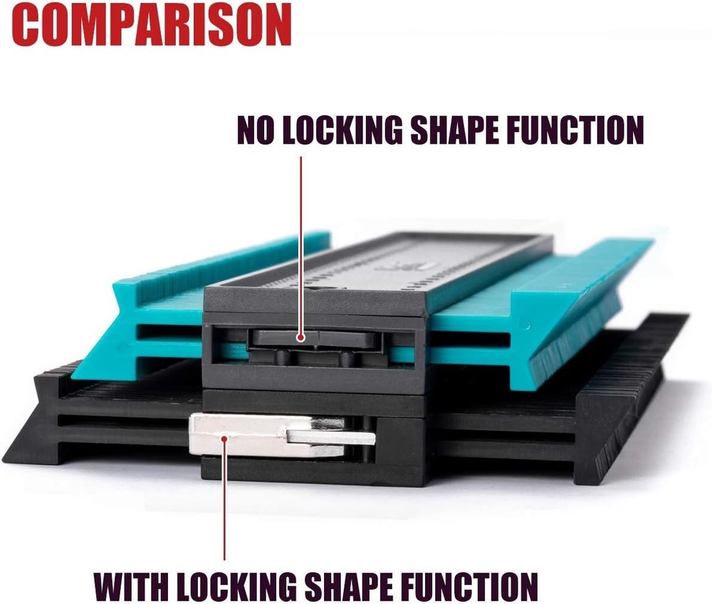 Contour Gauge Profile Tool Adjustable Lock Precisely Copy Irregular Shapes