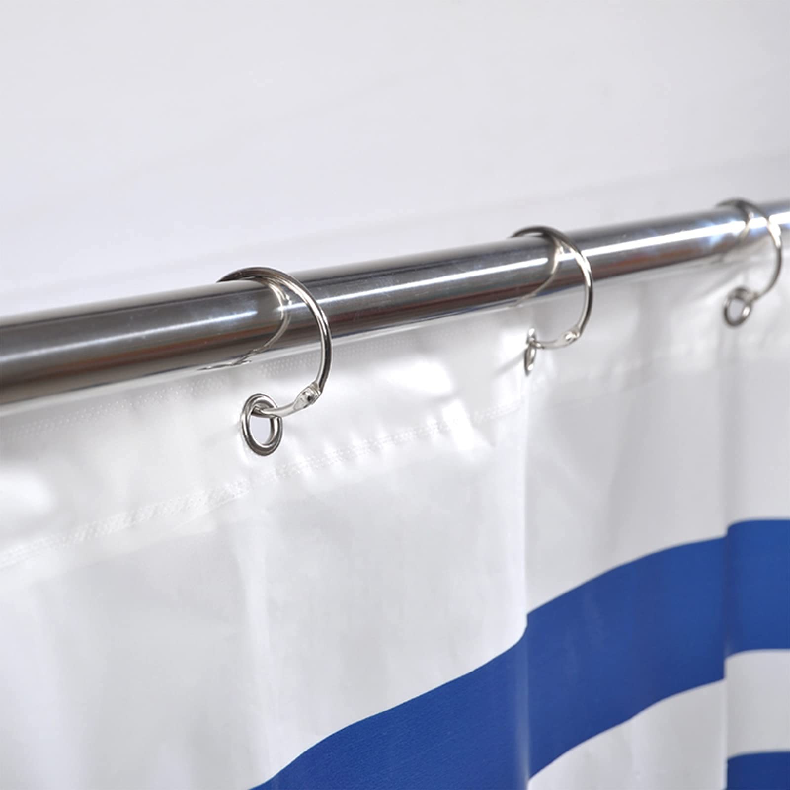 36pcs Shower Curtain Rings, 1.7" Rust-Proof Metal Round Shower Curtain Hooks ...