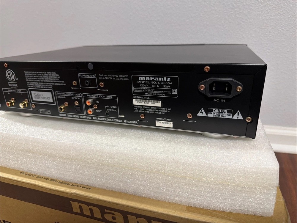 Marantz CD Player CD6004 (No Remote) 120V