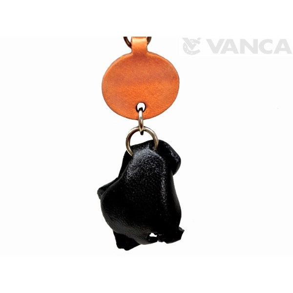Newfoundland Leather Dog Keychain