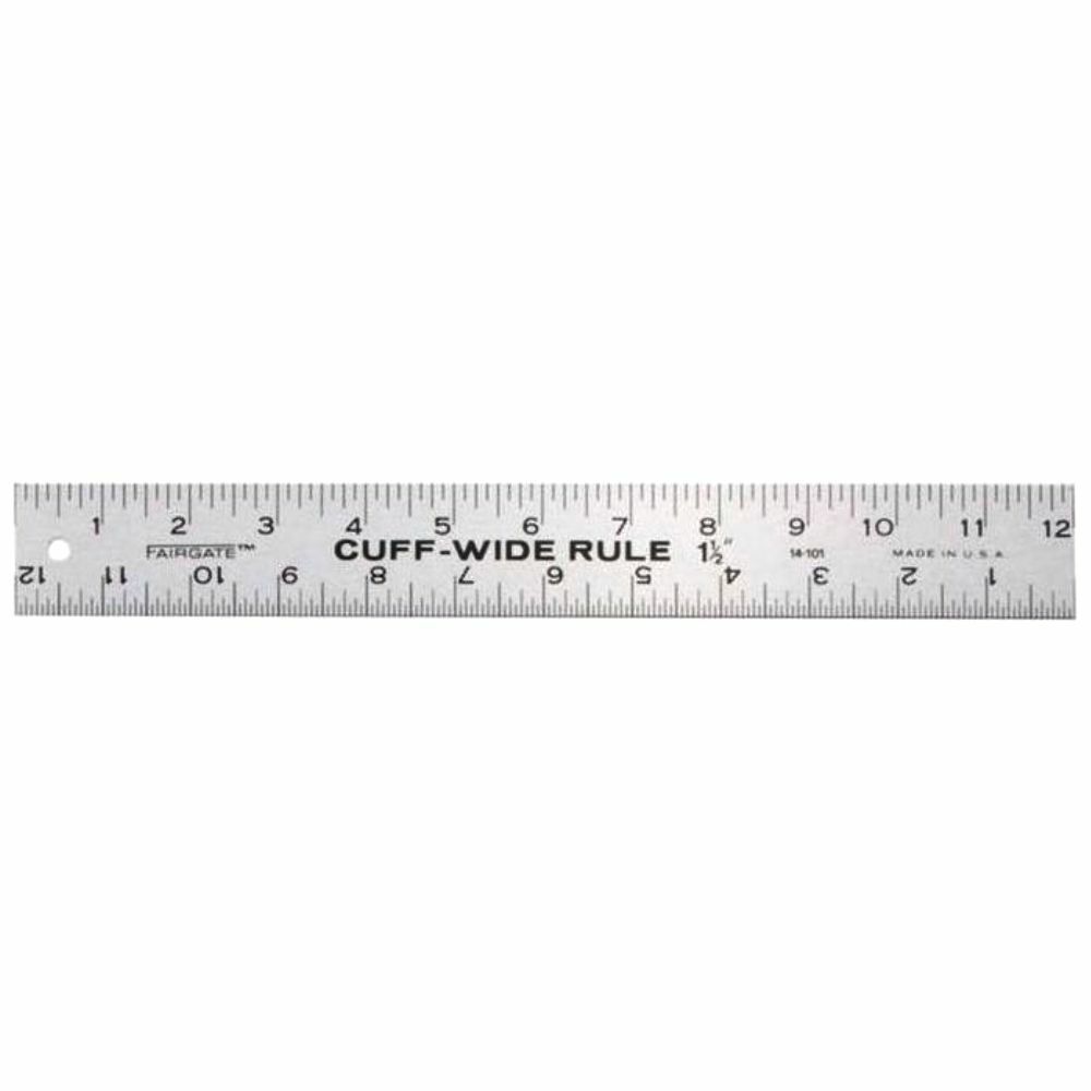 Fairgate Cuff Wide Rule 1-1/2" X 12", 14-101 Cuff-Width Ruler
