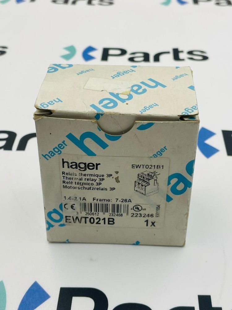 HAGER EWT021B Thermal Overload Relay 1.4-2.1A