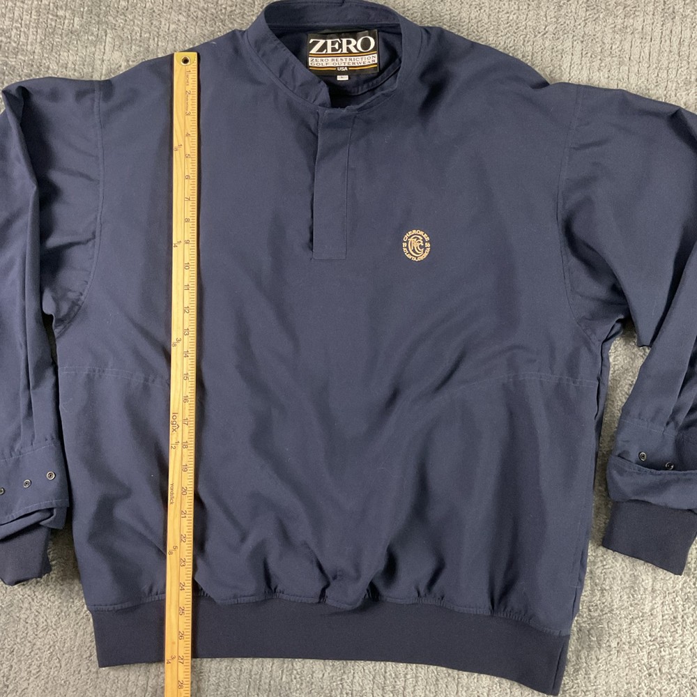 Zero Restriction Jacket Mens Large Windbreaker Golf 1/4 Snap Pullover