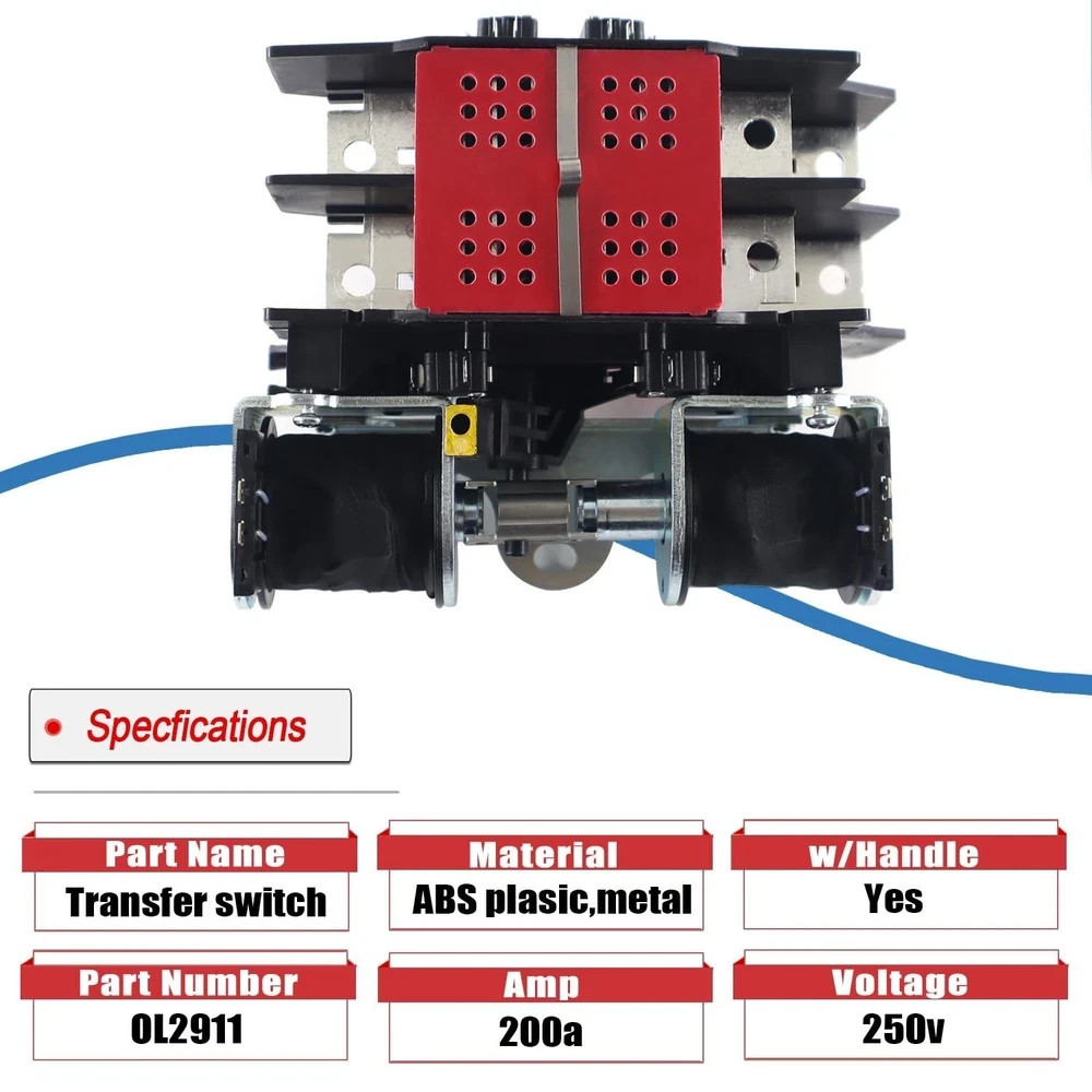 0L2911 200A Automatic Transfer Switch with Handle Compatible with Generac 200 Am