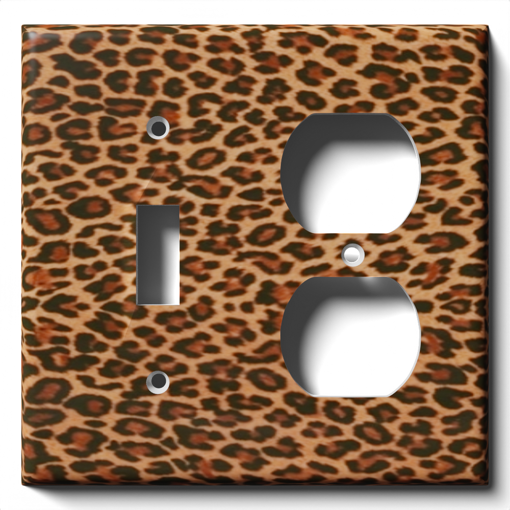 SnazzySwitch Leopard Print Decorative Light Switch Plate Cover