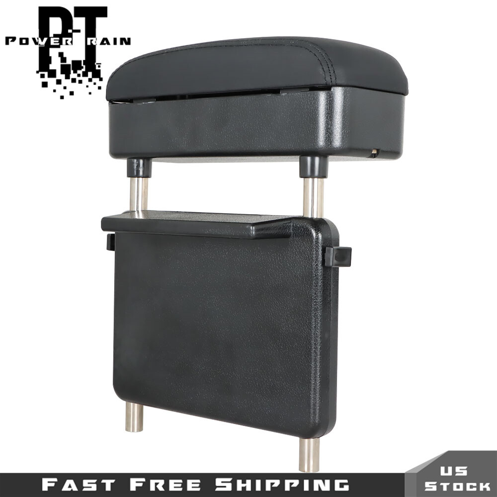 Universal Car Armrest Box Elbow Support Adjustable Center Console Armrest Black
