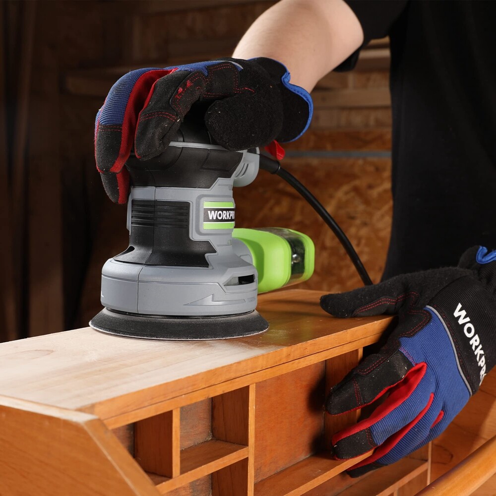 WORKPRO 5" Random Orbit Sander 6 Variable Speeds Sander 7000 to 14000 RPM 2.5Amp