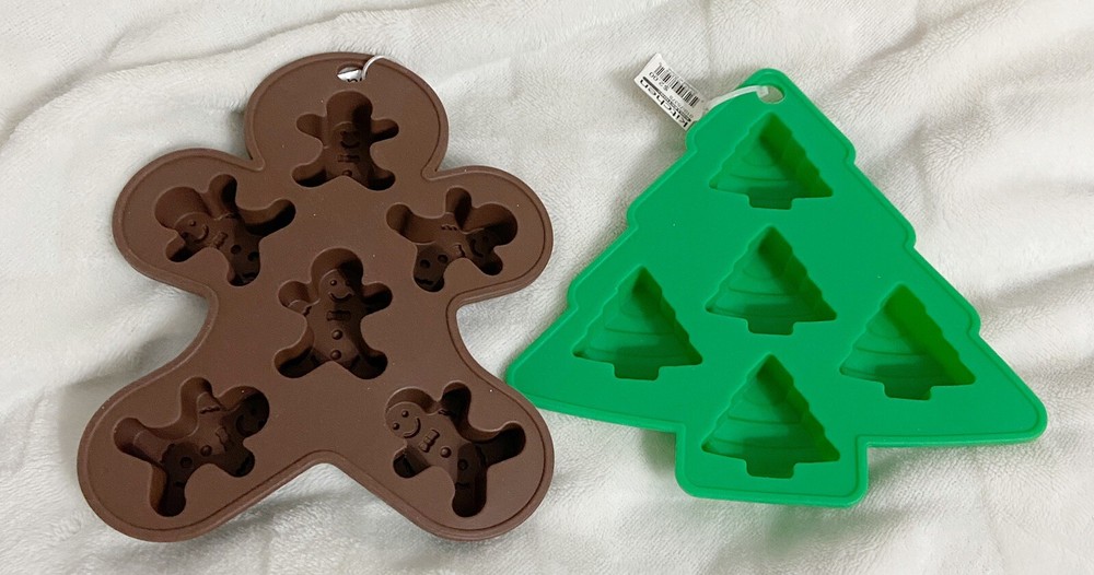 Kitchen Collection, Christmas Gingerbread and Tree Ice Cube Shaped Trays
