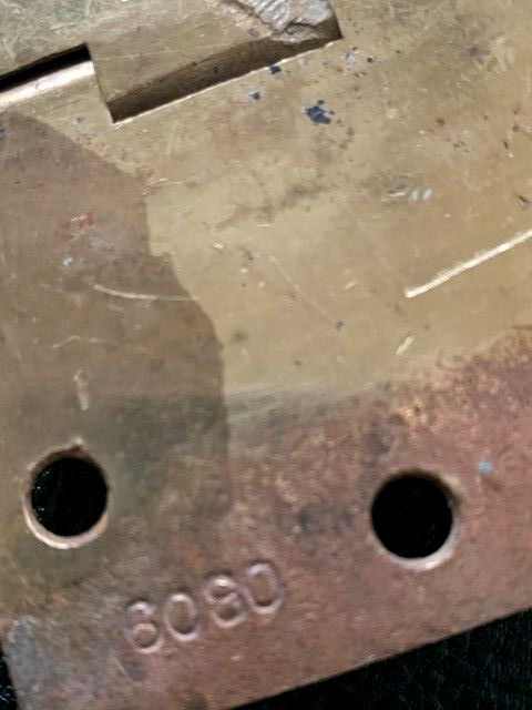 antique set of 2 solid brass hinges 4 screw 4 x 4