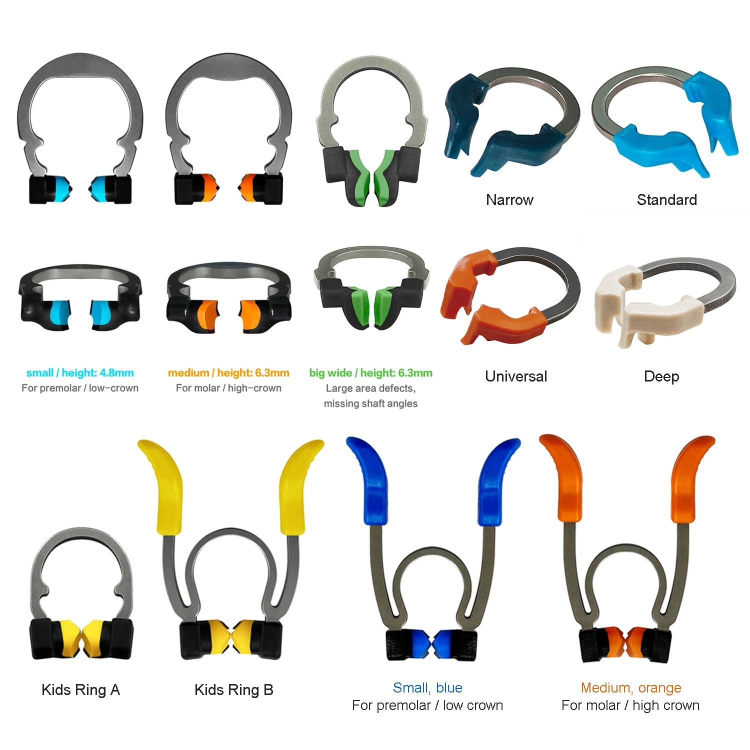 Dental Matrix Bands Ring Sectional Matrice Clamp Fit Garrison Palodent V3 System