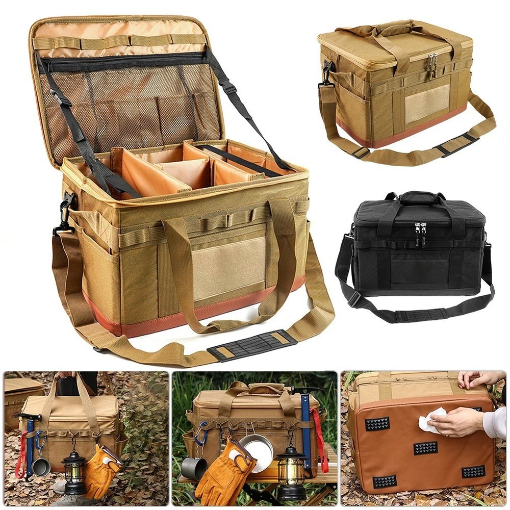 20L Camping Utensil Organizer Large Detachable Storage Bag