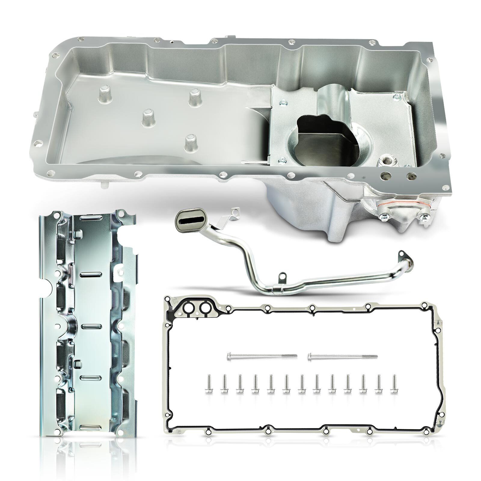 Engine Oil Pan w/ Gasket for Chevy Silverado GMC Sierra 1500 LS 4.8 5.3 6.0 6.2L