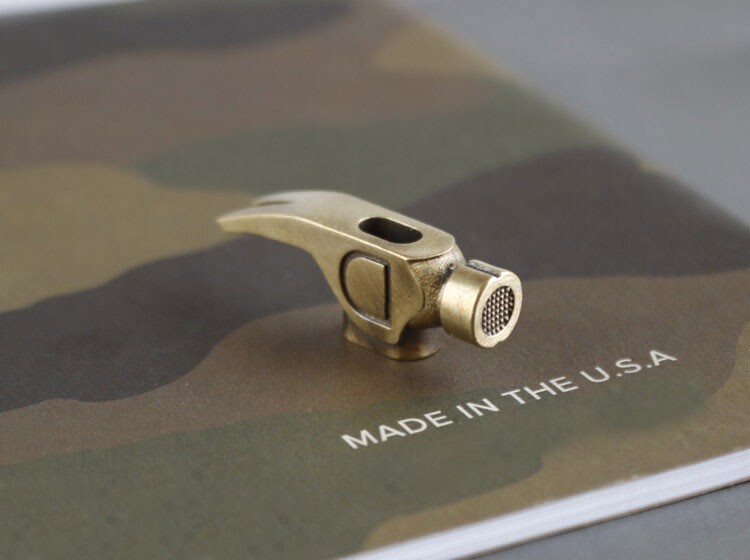 EDC Solid Retro Brass DIY Hammer Creative Crowbar Keychain Knife Pendant Tool