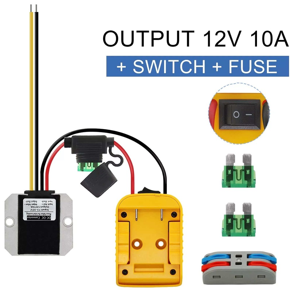 Step Down Converter compatible with for Dewalt 18V/20V With DCB205 DCB206