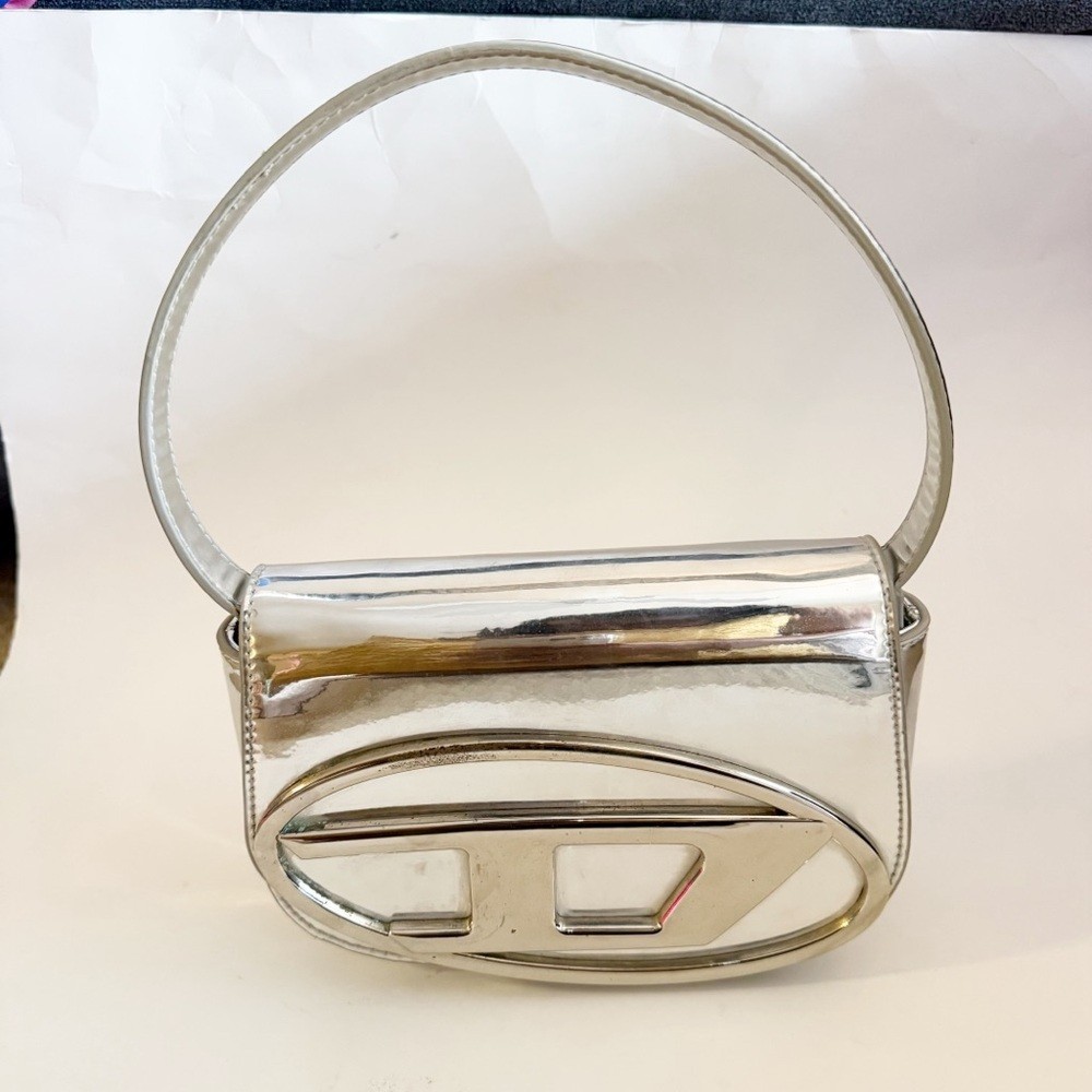 Diesel 1DR Silver Shoulder Bag