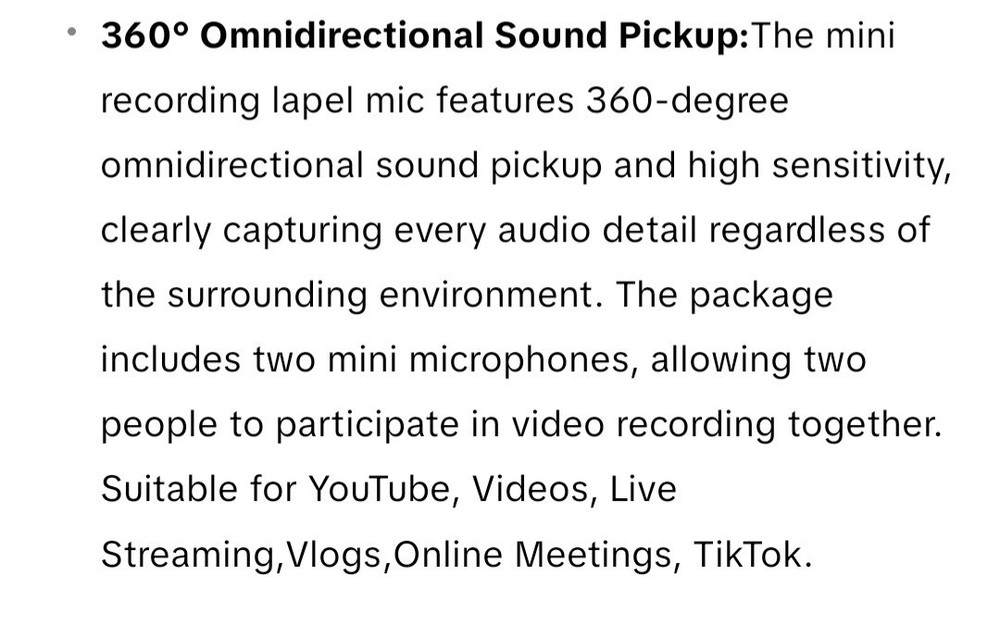 KUKIHO Wireless Lavalier Microphone for iPhone iPad Android With Charging Case A