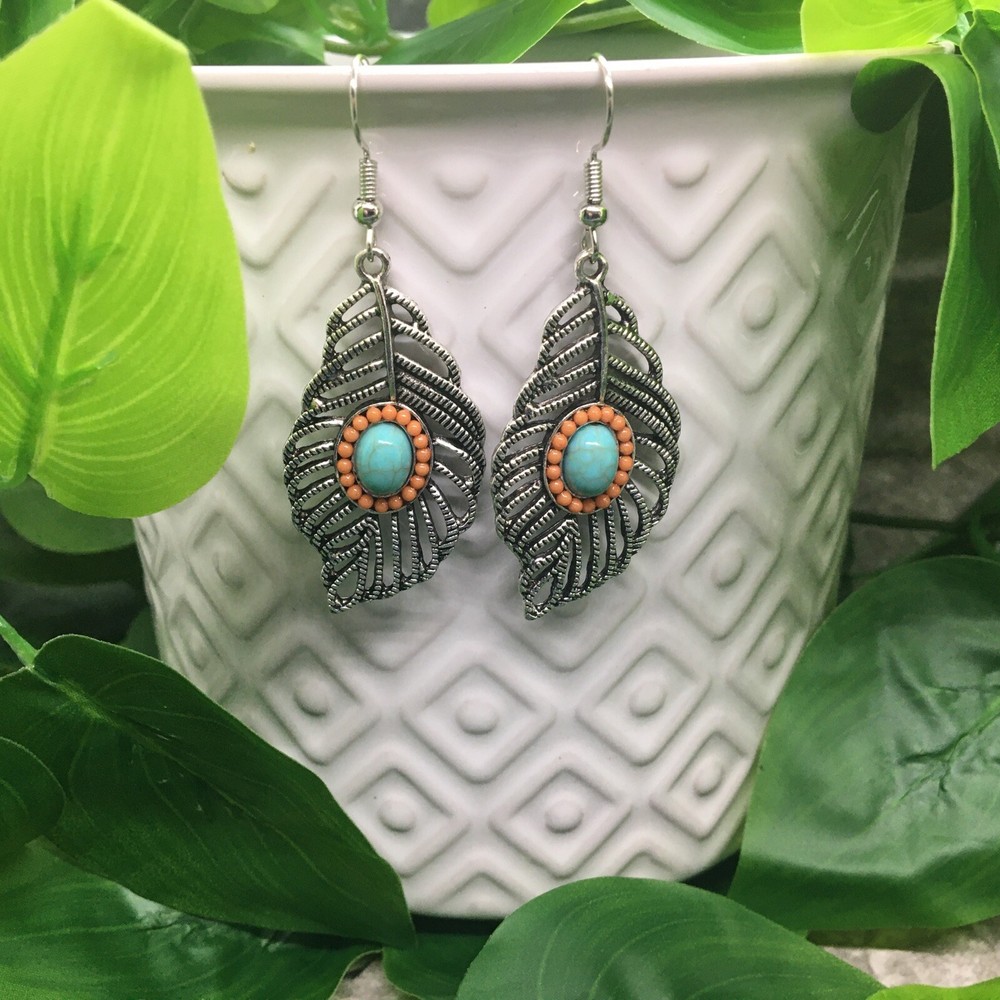 2” Silver-tone Earring Set Boho Retro Drop Dangle Hook New Free Ship 4845