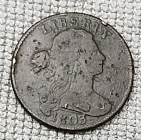 USA 1c~ One Cent~ Draped Bust Cent 1803~* F