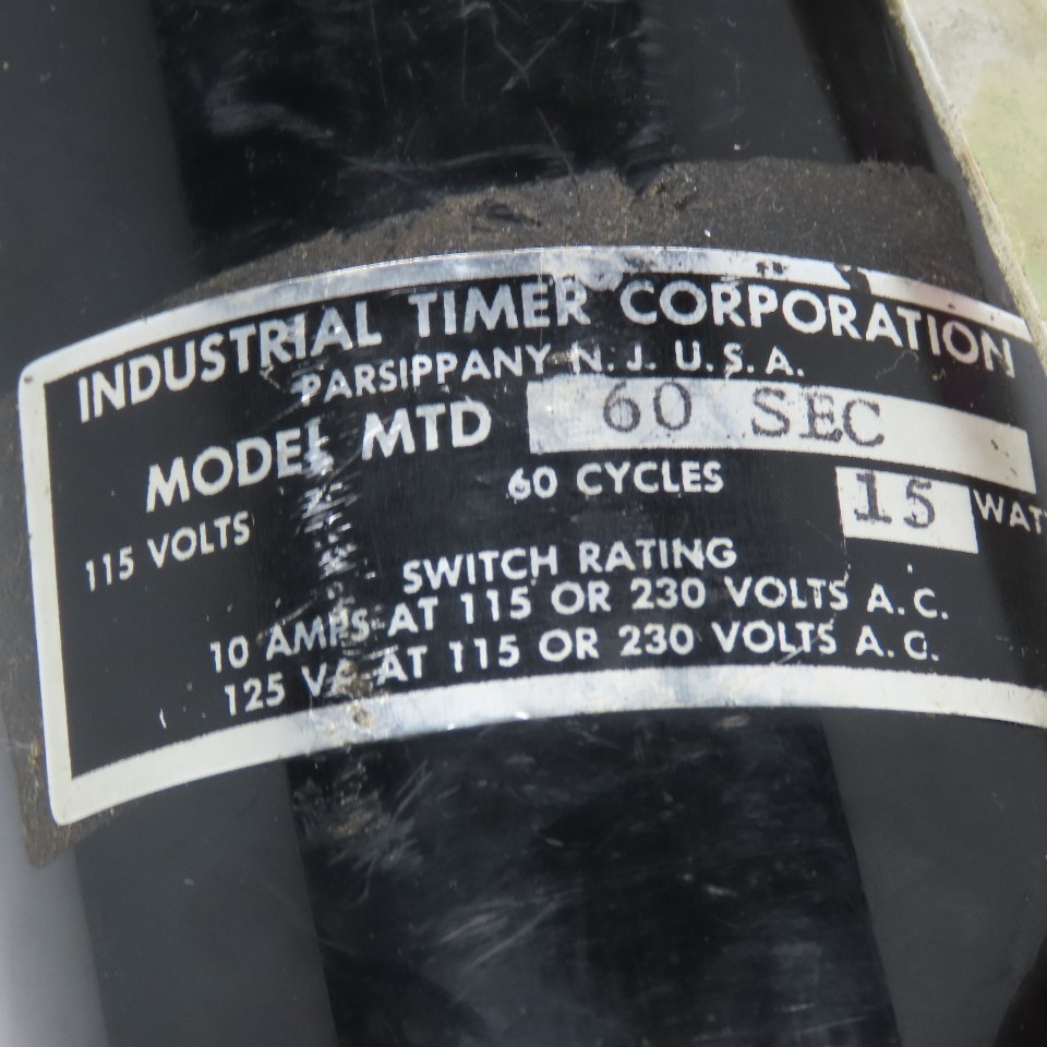 Industrial Timer MTD 60SEC 115V 60Hz 0-60 Second 1 Minute Timer