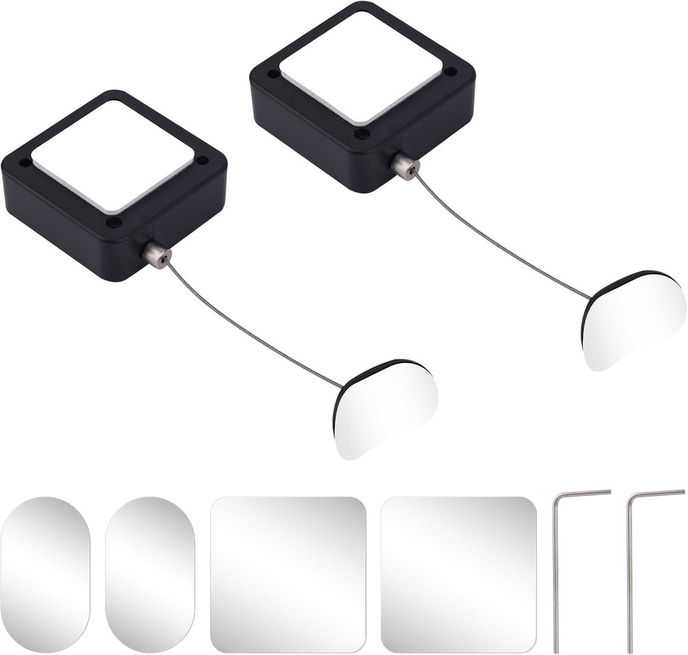 2PCS Retractable Remote Control Tether Locks 6.56ft Adjustable Security Leash