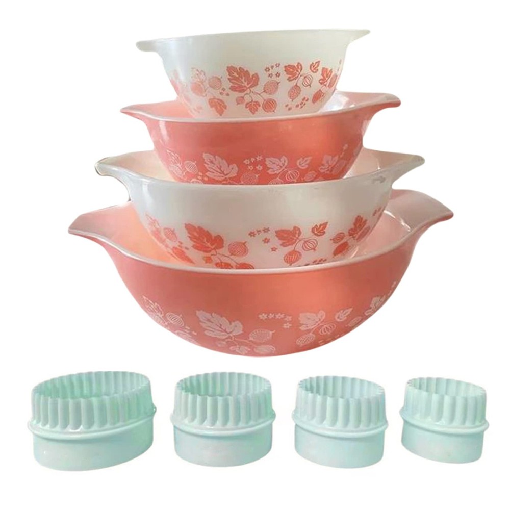 4pcs Display Stands for Pyrex Mixed Cinderella Bowls, Stacker 4Pcs, Green