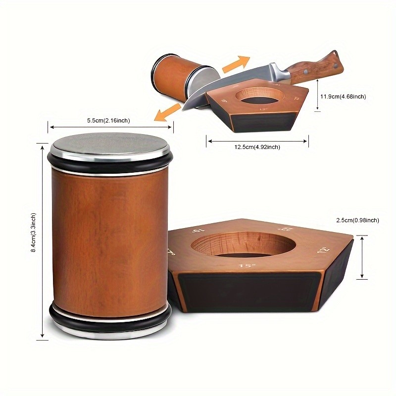 Diamond Rolling Sharpener - Manual Sharpening Tool with 5-Angle (12°-22°)