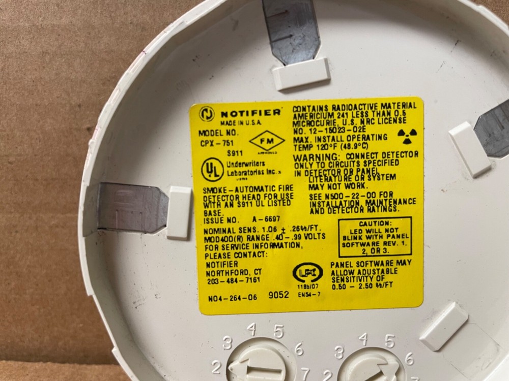 Notifier CPX-751 Smoke Detector with Base B710LP Ivory