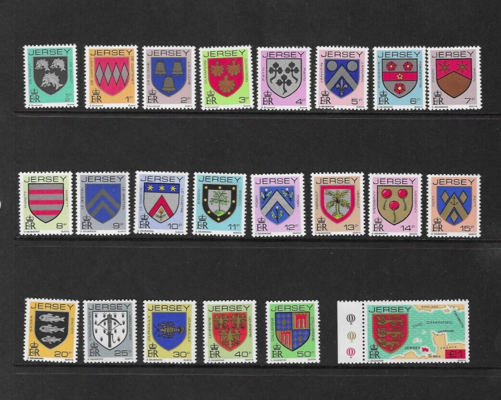 JERSEY 1981 SG249/270 ½p to £1 - 22 Values MNH