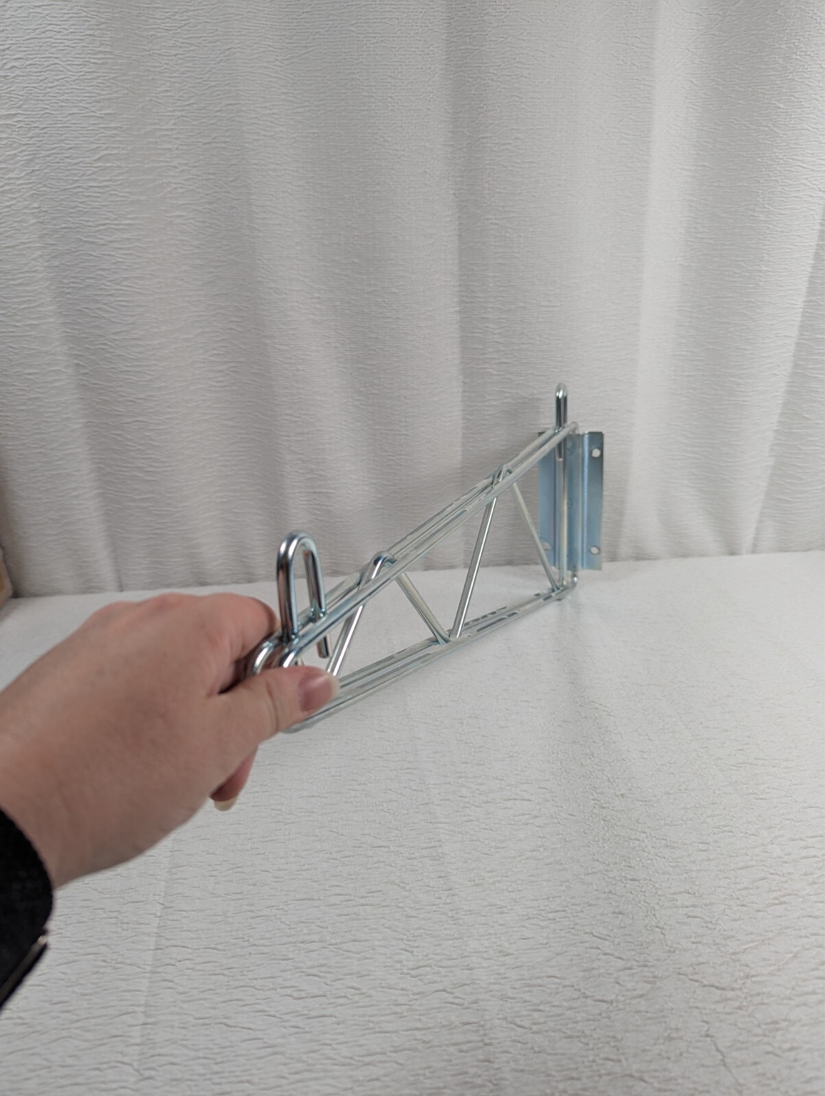 Heavy Duty Chrome Restaurant Wire Shelf Wall Bracket - 19 inch - 2 Pack