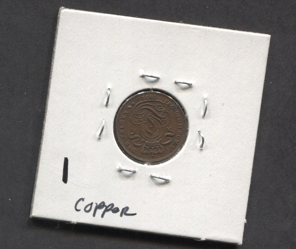 1901-Belgium-XF- 1 Centime