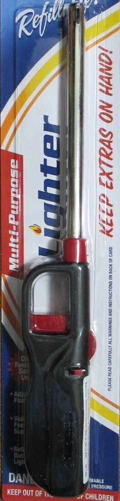 MultiPurpose Butane Torch Lighter 10" Refillable Campfire Fireplace Candle Grill