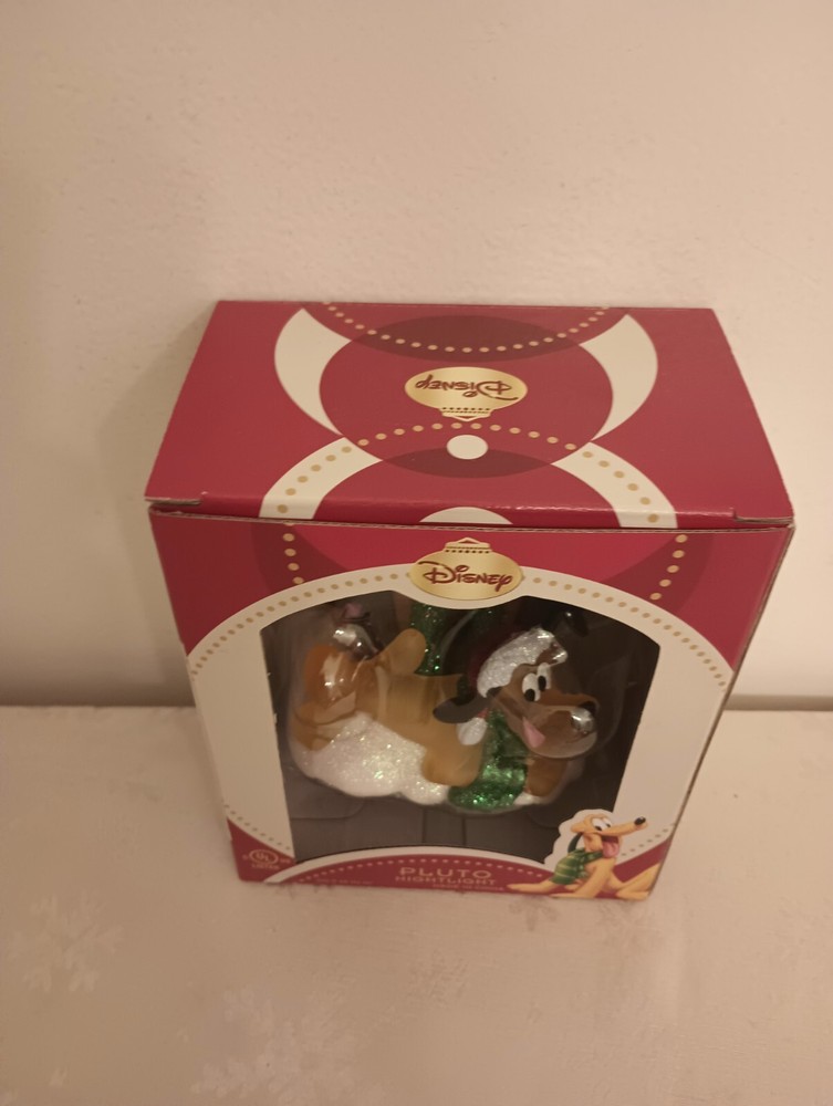 Disney Pluto & Mickey Mouse Nightlight Christmas Tree Doghouse Plug In