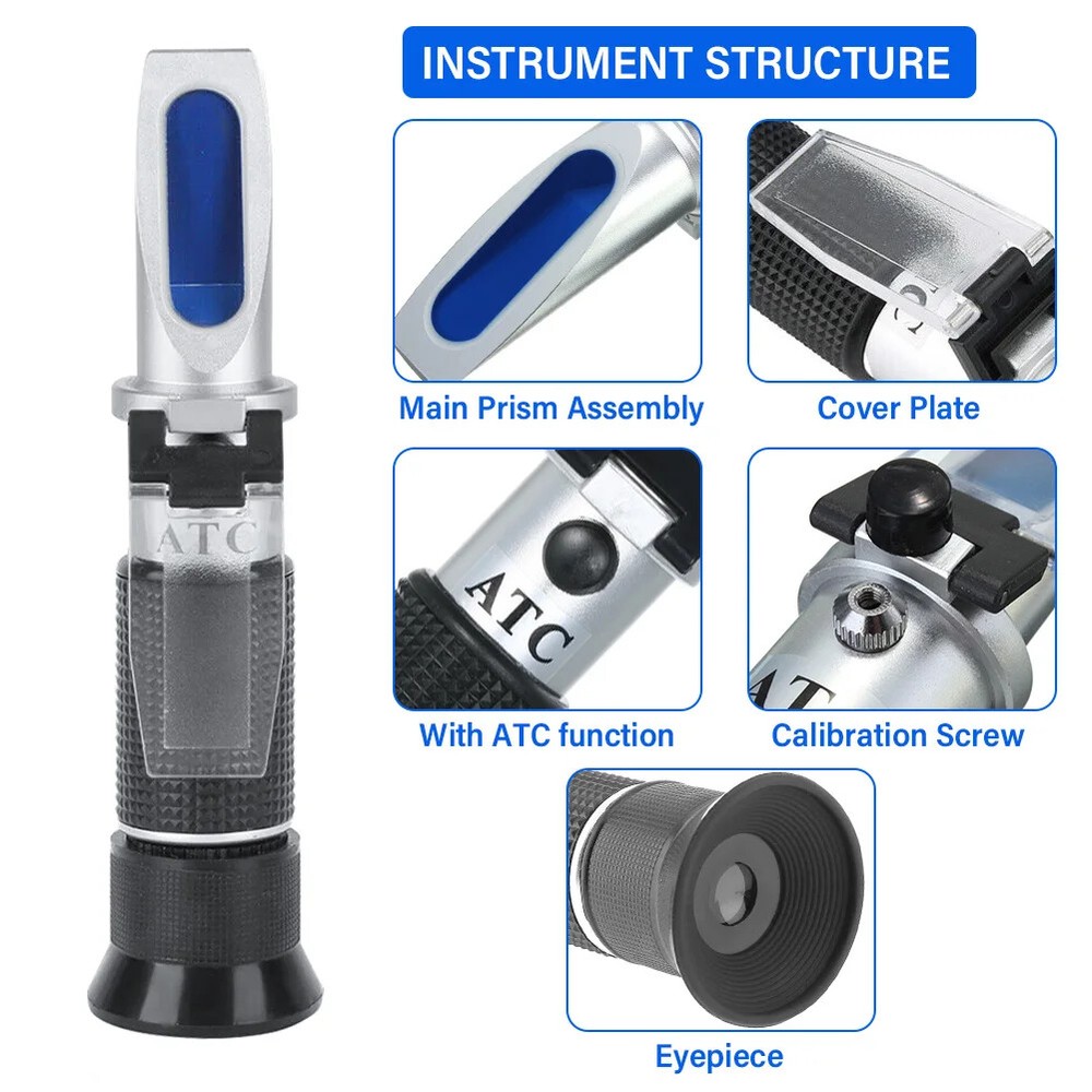 Handheld Milk Refractometer with ATC Milk Testing Equipment Scale Range 0-20%